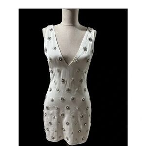 Ramy Brook Ivory Embellished Alexandria Dress